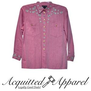 ESCARDA E Sport LS Emdroidered Button Up Shirt